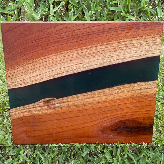 Australian Red Cedar Metallic Green Grazing Board Designs by David G